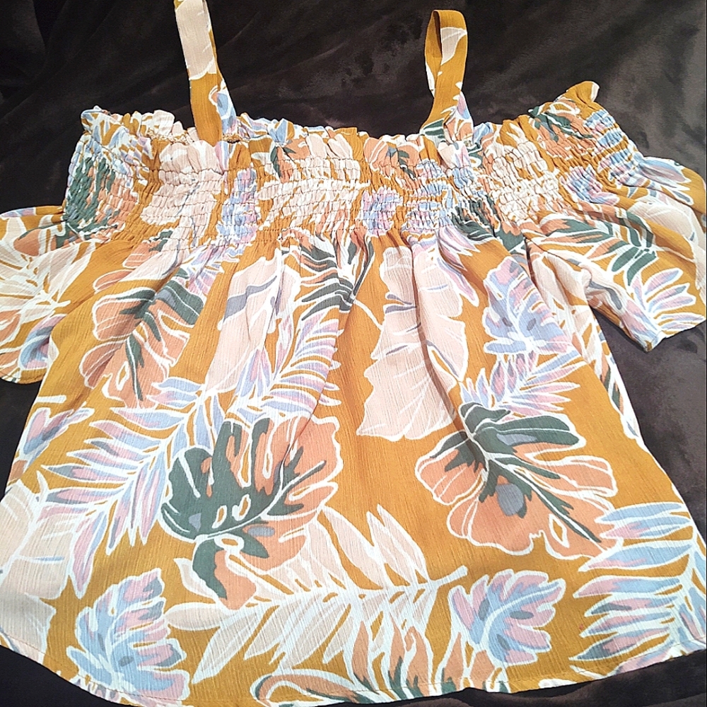 Sweet Rain Junior Girl's Tropical Print Top